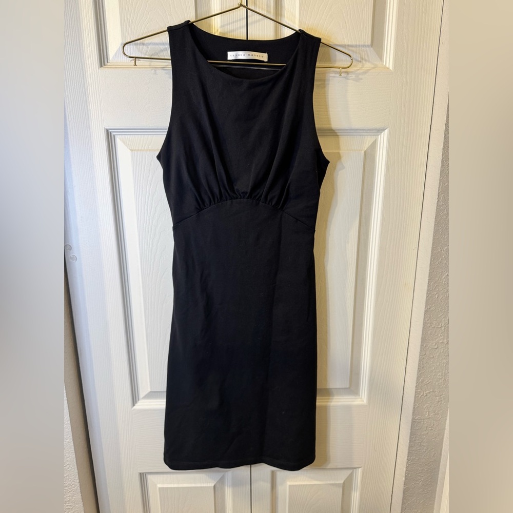Susana Monaco Black‎ Sleeveless Midi Dress With Back Cut Out
